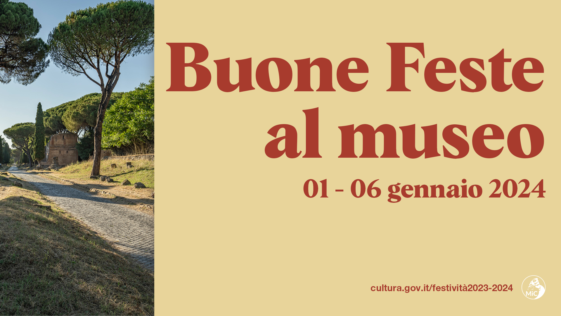 Lunedì 1° gennaio apertura straordinaria di tutti i siti del Parco dell'Appia.